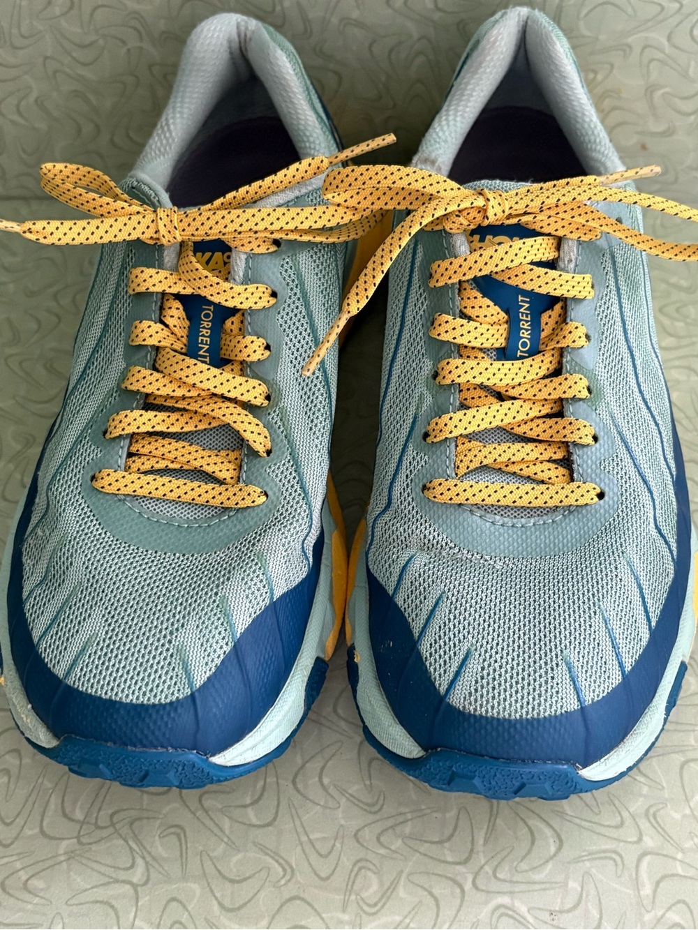 Hoka One One Torrent 2 Women’s Trail Running Shoes Size 6.5 Mint Yellow Teal